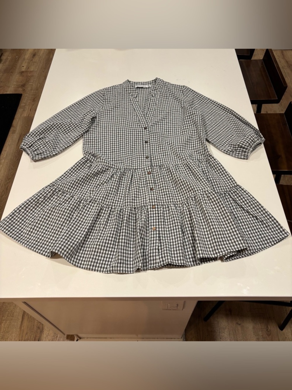 Daria Print Tiered Dress Petal & Pup Gingham Petal & Pup S/M